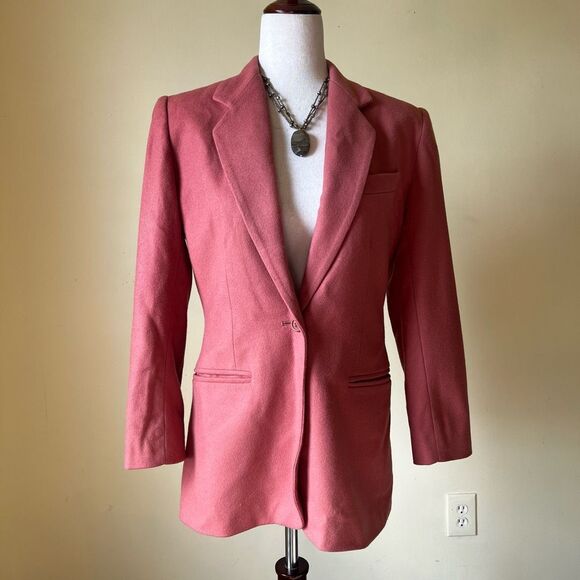 Vintage Lands' End Wool Cashmere Blazer Jacket Single‎ Button Women's Petite 6P - Picture 8 of 8